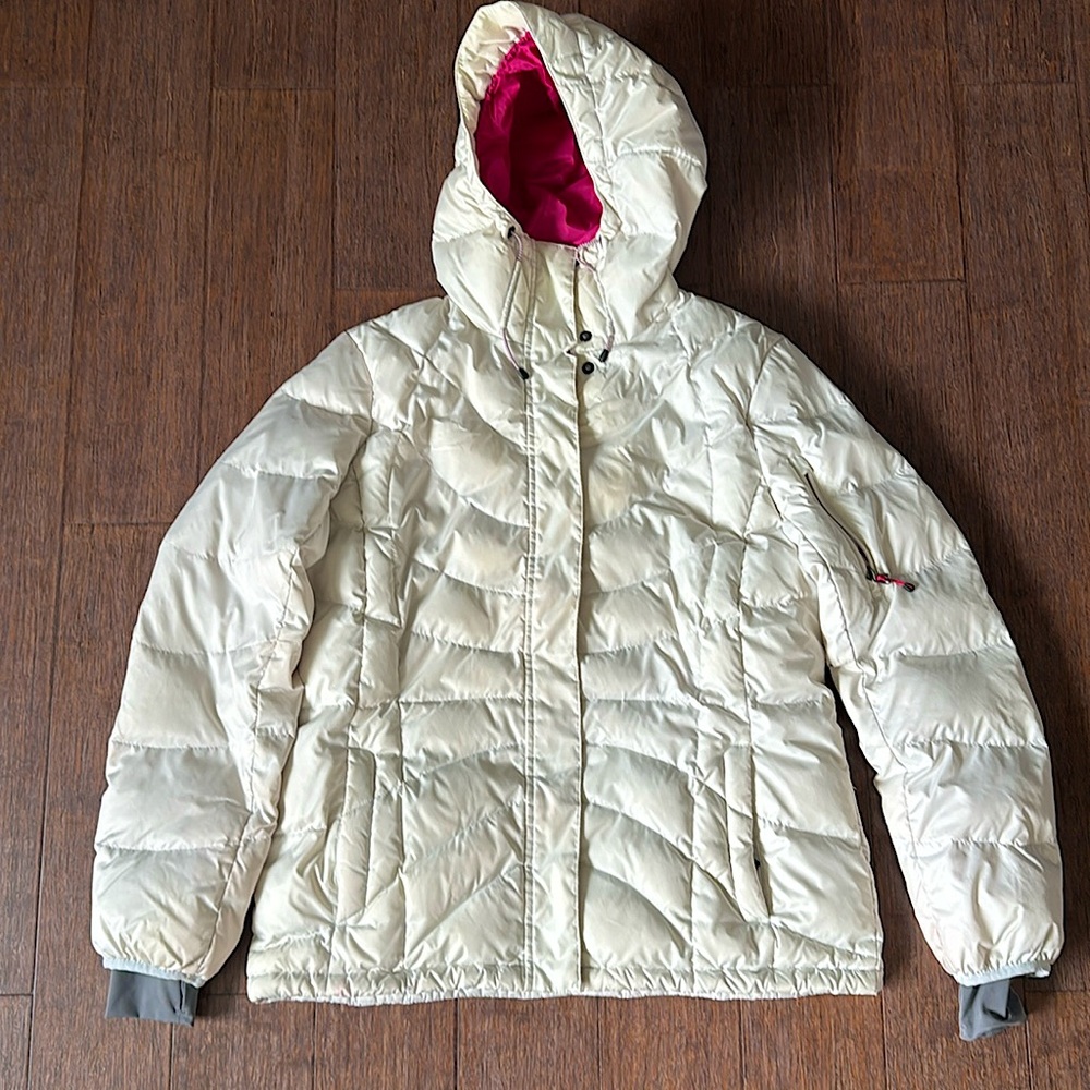 Land’s End Women's White Down Winter Snow Coat Large (14-16) 🤍